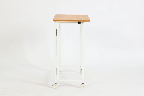 Ceruzo Wandtafel - Opvouwbaar Bureau - 80x40x75 cm - Inklapbaar Tafelblad - Laptoptafel- Wit