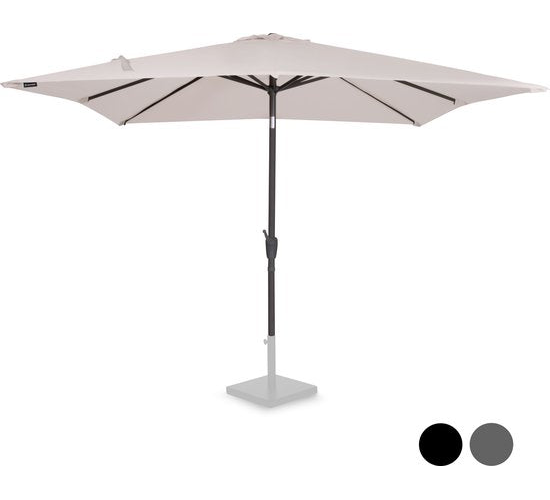 VONROC Premium Stokparasol Rosolina 280x280cm - Incl. beschermhoes – Vierkante parasol - Kantelbaar – UV werend doek - Beige