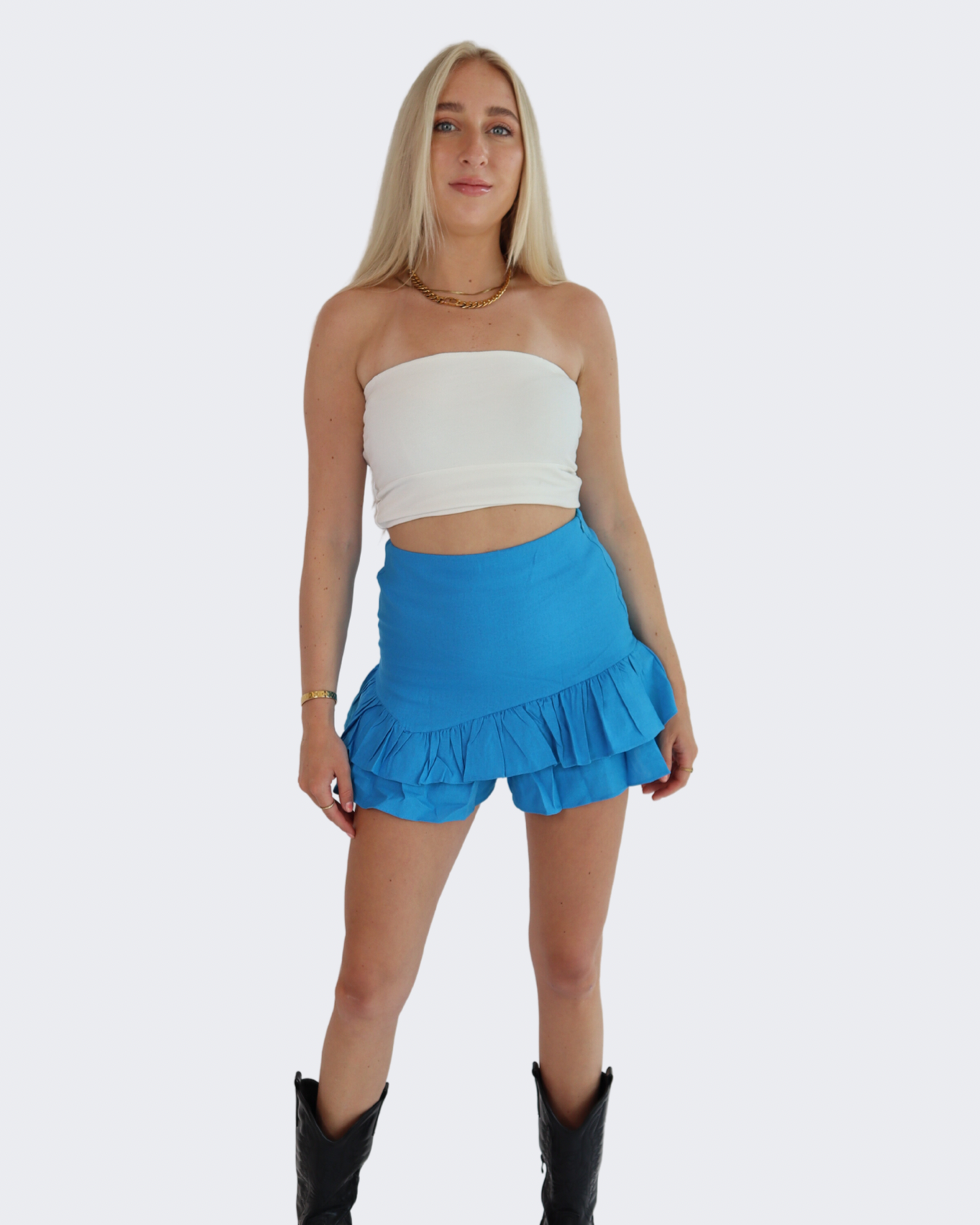 Ruffled Dream Skort Seablue - maat XS - Kleur Zeeblauw