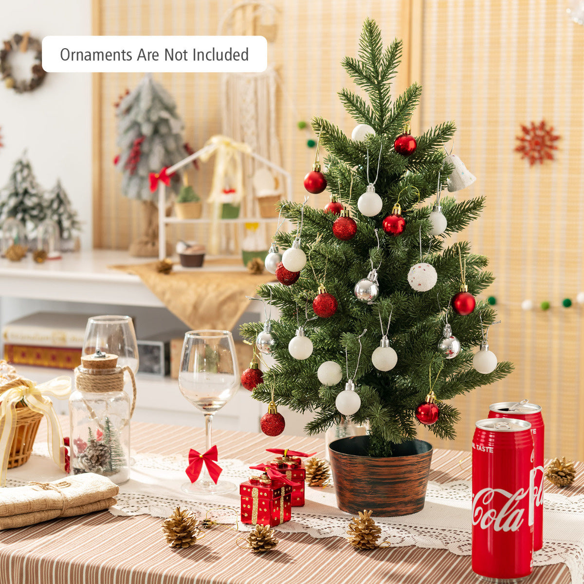 Coast Kunstkerstboom - Stabiele Potvoet - 40 x 40 x 60 cm - Groen