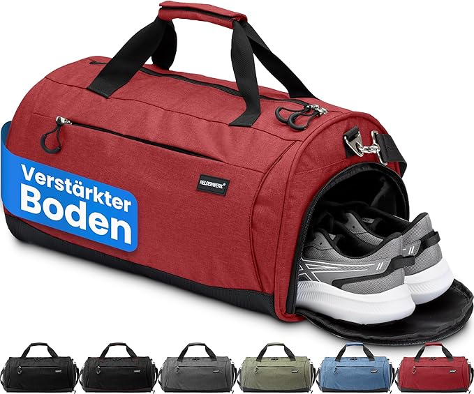 Heldenwerk Sporttas met schoenenvak en natte spullen – trainingstas voor dames en heren, 30L, rosé