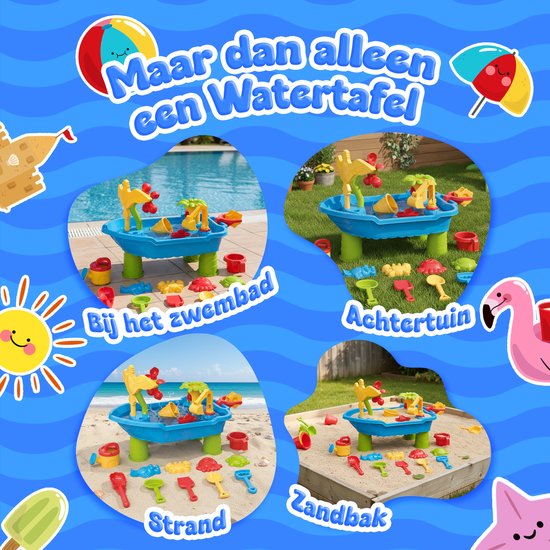 KidzKraze® Watertafel M - Buitenspeelgoed – Sensorisch Speelgoed - Activiteiten Tafel – Waterbaan - Zandtafel Voor Kinderen - Waterspeeltafel Speelgoed - Incl. Accessoires