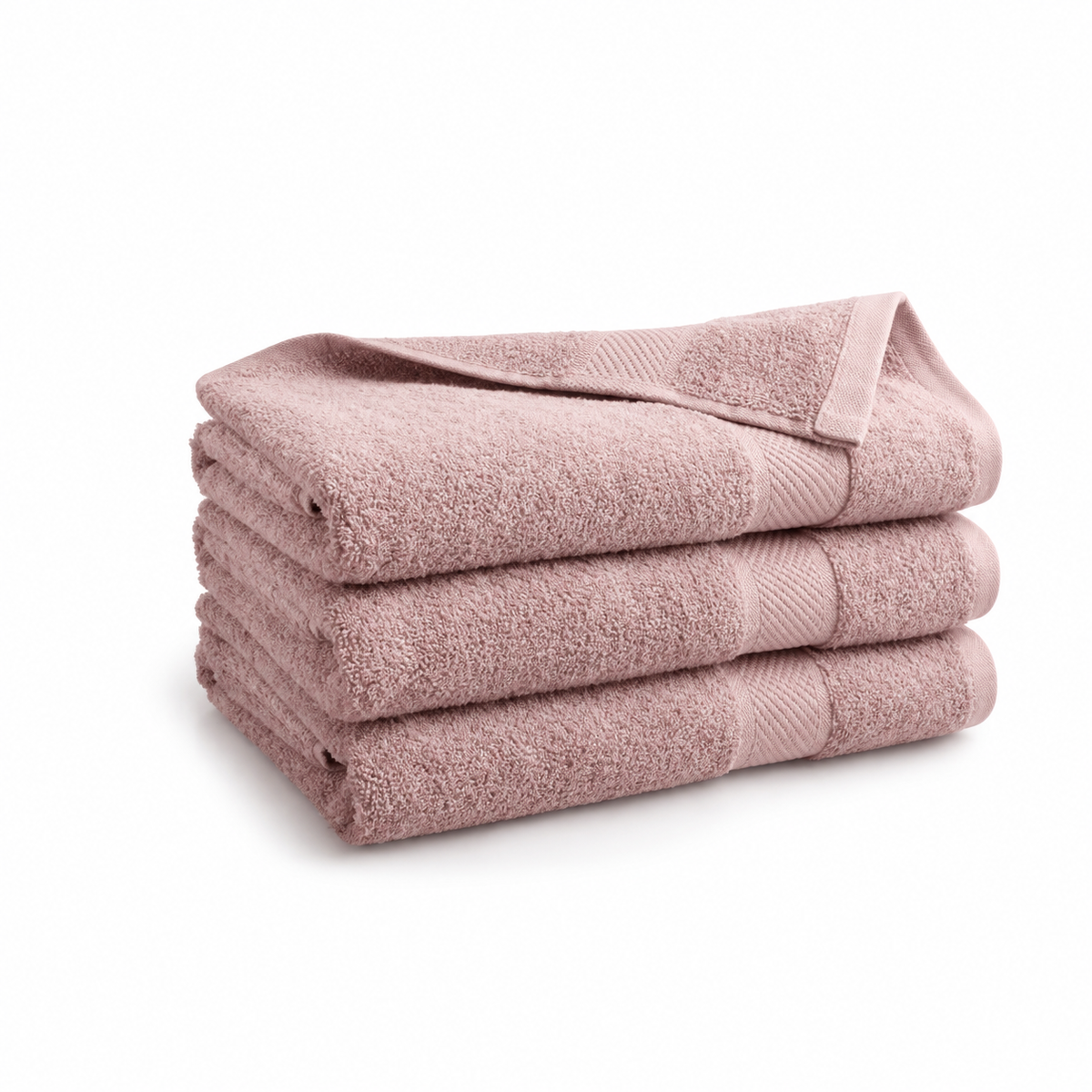 DoubleDry Badhanddoeken Set van 3 - Misty Rose - 70 x 140 cm - 100% Katoen - 500 g/m² - Wasbaar op 60 °C