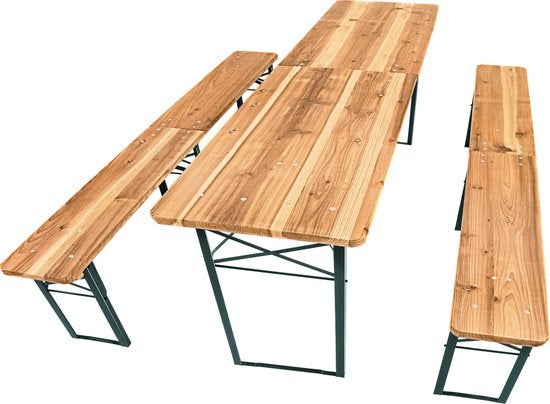 TecTake - Biertafel met banken, campingtafel, opklapbaar