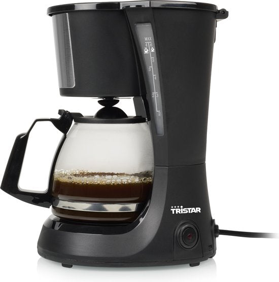 Tristar Koffiezetapparaat filterkoffie 600W - CM-1281 - 0,75L, 6 koppen - Camping geschikt - Zwart