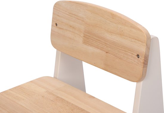 Sunny Olivia Teken- en Knutseltafel – Houten Kinder Teken- en Knutseltafel – Compleet Met Stoel, Whiteboard, Papierrol & Opbergruimte – Creatief Speelmeubel