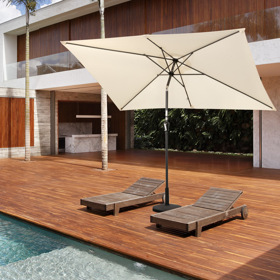 Angel Living Parasol - 3 x 2 m - Rechthoekig - Beige