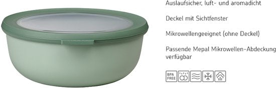 Mepal - Multikom Cirqula vershouddoos set - 350 + 750 + 1250 ml - Rond - Nordic black