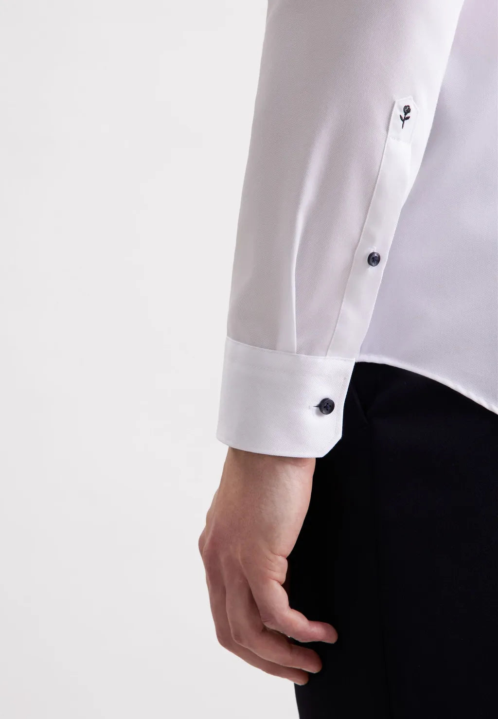 Seidensticker slim fit Seidensticker – Business Hemd Schwarze Rose – Maat 41 – Voorzien Van Slim Fit Pasvorm En Kentkraag En Extra Lange Mouwen – Voor Kantoor En Formele Gelegenheden – Wit Strijkvrij Katoenoverhemd, mouwlengte 7, popeline, wit - Maat 41