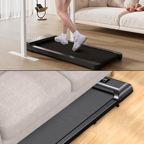 Fitby Loopband - Walking Pad - Wandelband - 1-8km/u - LED scherm - Zwart