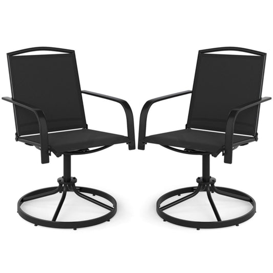 Coast 2-delige set draaibare schommelstoelen - hoge rugleuning - ergonomisch ontwerp - koffie