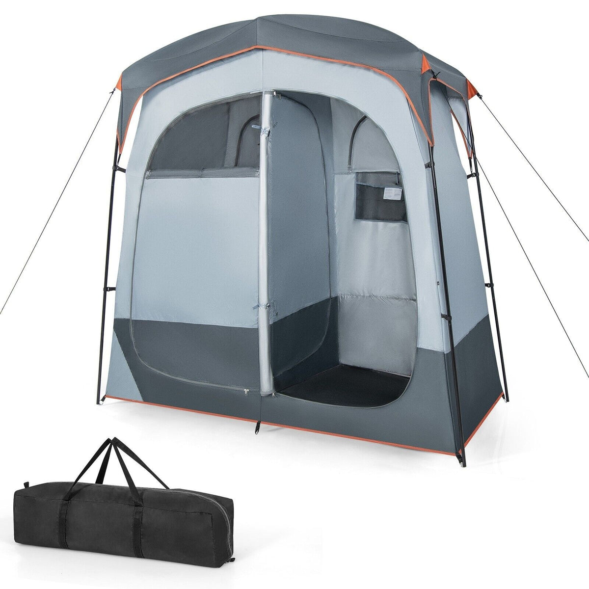 Coast douche en omkleedtent - 2 persoons - 210 x 106 x 210 cm - grijs