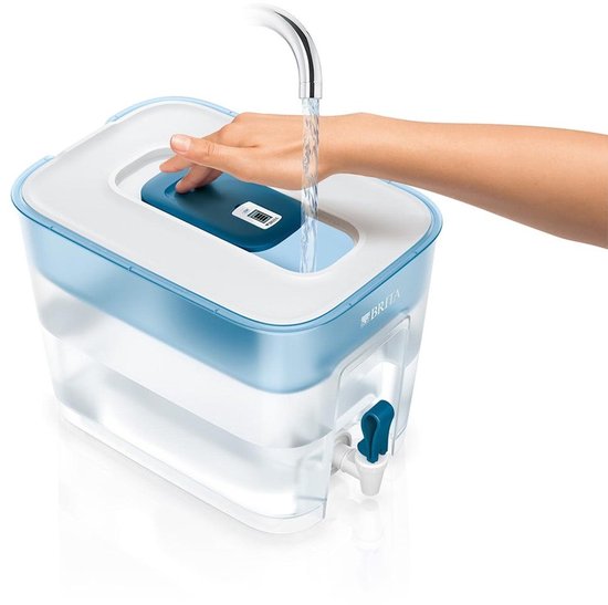 BRITA - Waterfilterkan - Flow Cool - Waterfilter - Waterdispenser - 8.2L - Blauw - incl. 1 MAXTRA PRO ALL-IN-1 filterpatroon