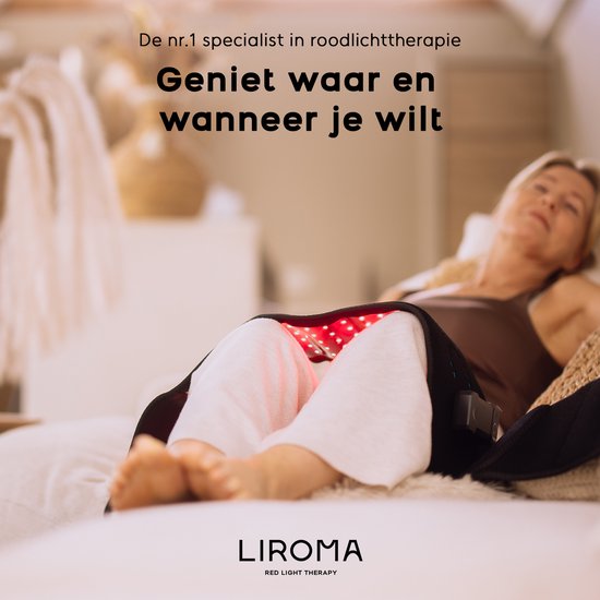 LIROMA® - Rood Licht Therapie Rugband - Draadloos - Timer - 6000mAh - Infraroodlamp - Infrarood Rugband - Meerdere Lichaamsdelen - Red Light Therapy - Afslankband - Warmteband