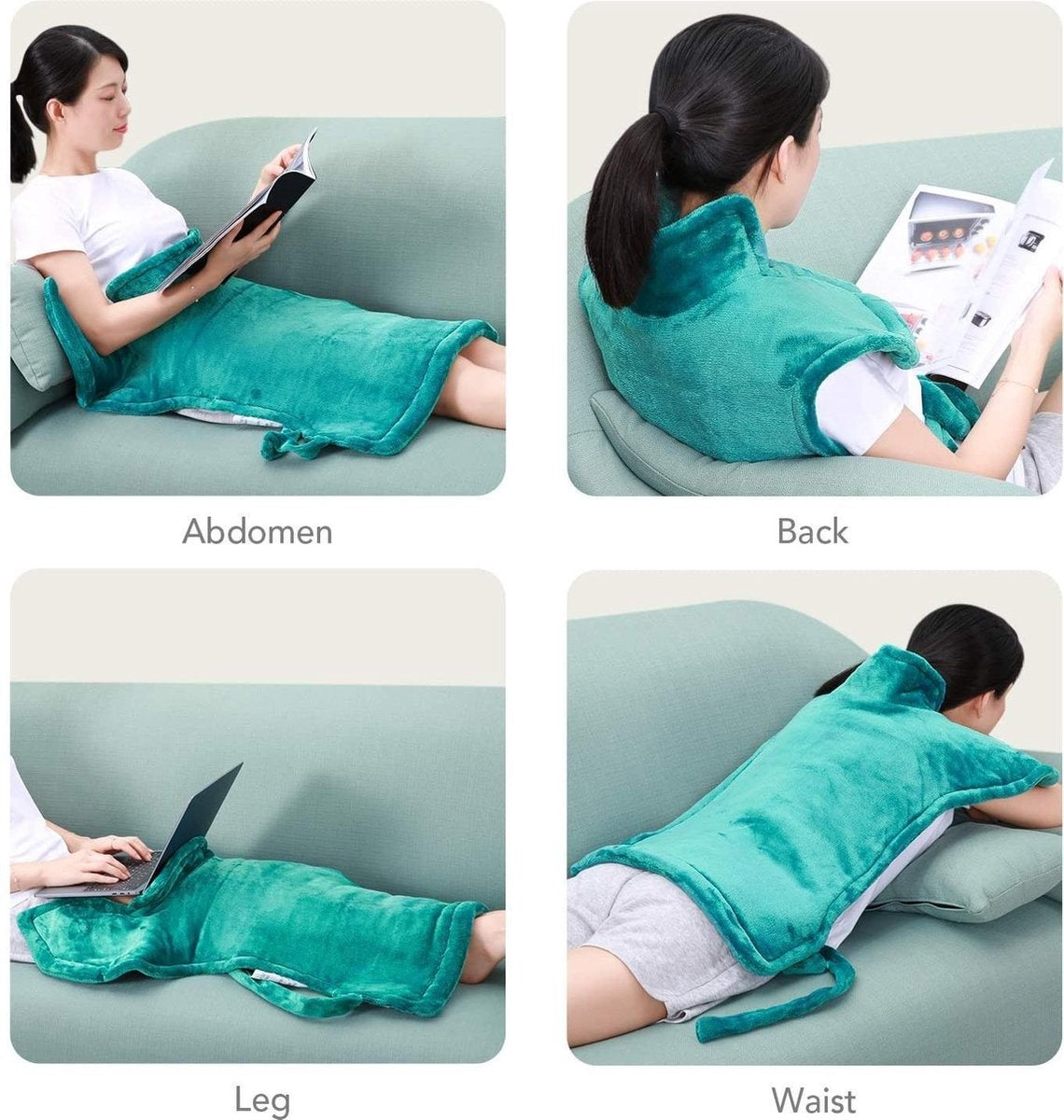 Lifeproducts Elektrisch Warmtekussen - Instelbare Warmte - Elektrisch Deken - Elektrische Warmte mat - Verwarmd Nek, Schouder en Onderrug