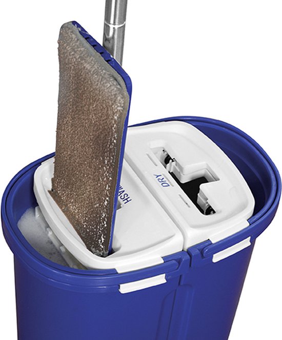 Livington Touchless Mop XXL – zelfreinigende mop – huishoudhulp 2019 - grote capaciteit 7 liter – automatisch dweilsysteem – 360 graden draaiende mop – vloeren schoon maken – makkelijk reinigen