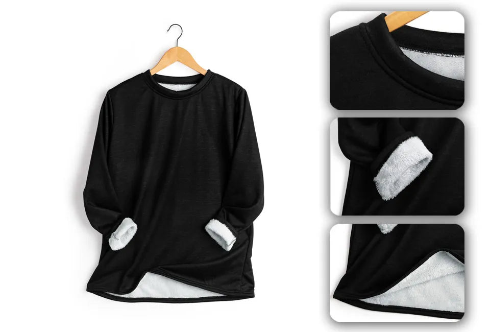Milanoro Fleece Tuniek Dames - Warm Gevoerd - Zwart - Maat L