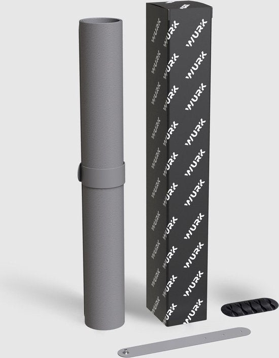 WURK Professionele Bureau Onderlegger Kunstleer - Bureau Organizer - Inclusief Kabel Clip - Grijs - 120x60