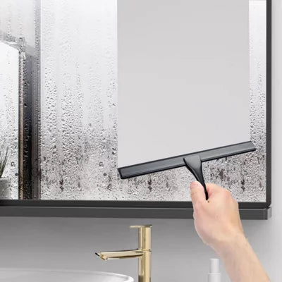 RVS Douchewisser - Doucheschraper 10 Inch Rubberblad - met Zuignap Haak