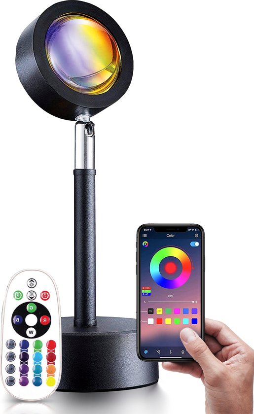 Sunset lamp - Tafellamp - Nachtlampje Kinderen - Nachtlamp - Projector - Tiktok - Sfeerverlichting