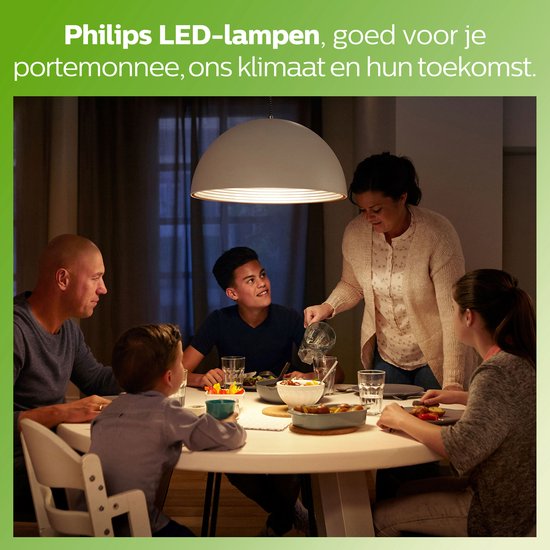 Energiezuinige Philips LED Lamp Mat - 40 W - E27 - warmwit licht - 6 stuks - Bespaar op energiekosten