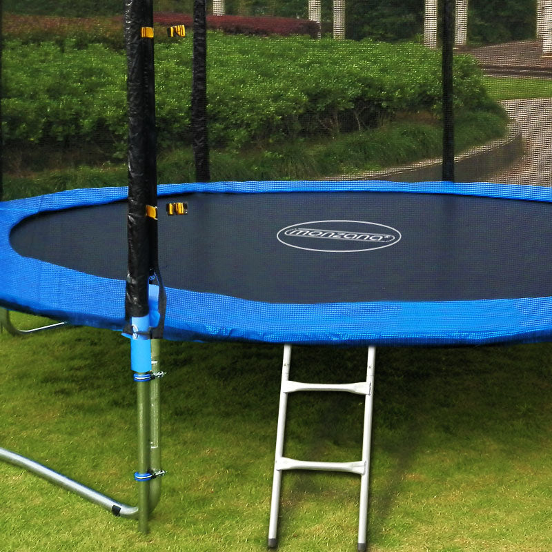 Monzana Trampoline - Veiligheidsnet Ladder - Ø 427cm - Blauw en Zwart