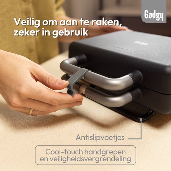 Gadgy Premium Tosti Apparaat voor 2 Tosti's – Zwart - 3-in-1 Grill, Tosti- & Wafelmaker - Verwisselbare Platen - 600W - Extra Krachtig - 2x Brusselse Wafel - Croque Monsieur