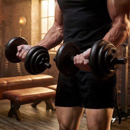 Fitby Dumbells 20KG - Dumbbells - Gewichten set - Verstelbare Dumbells - Halterset - Dumbell Set - Gietijzer - Inclusief Opbergkoffer
