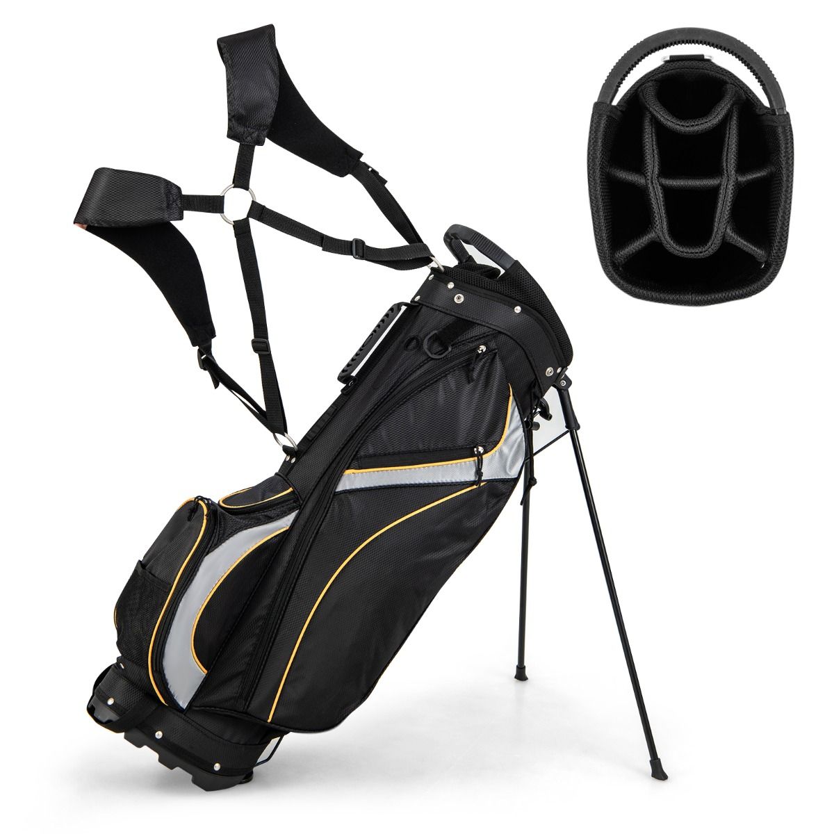 Coast Golftas - 8-vaks organizer - dubbel draagbandsysteem - zwart