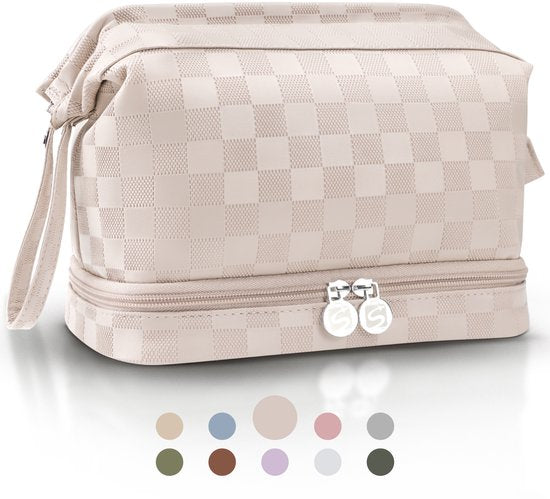 SC Travel Essentials - Toilettas en Make-up Organizer - Waterdicht en Compact - Geschikt voor Reis en Dagelijks Gebruik - Unisex - Lichtroze