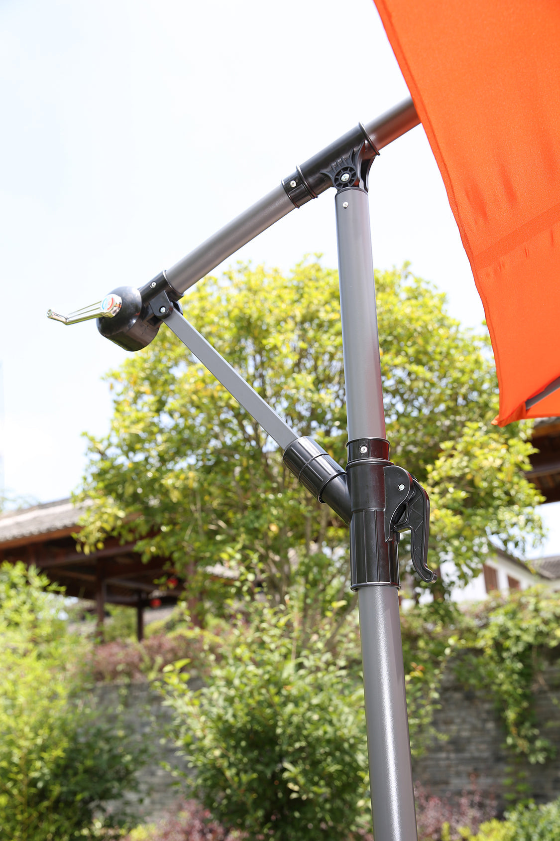 Angel Living Zweefparasol 300 cm - Kurbelparasol met Kantelfunctie - Rood