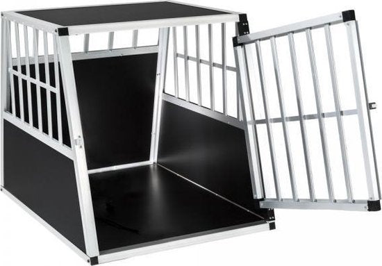 Tectake Single Hondenbench - Zwart/Zilver - 90 x 66 x 69,5 cm