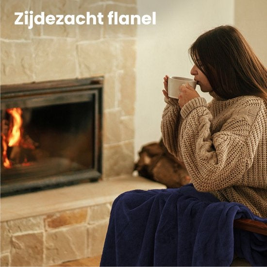 Auronic Elektrische Deken - Warmtedeken - 9 Warmtestanden - 1 Persoons - 160x120cm - Blauw