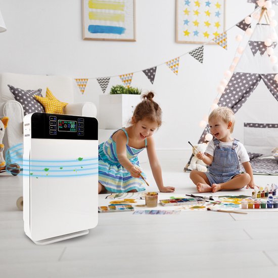 Livington AirPurifier - Luchtreiniger 30 m² Wit - 6-delig filtersysteem - HEPA-filter, actief koolfilter, UV-filter, ionisator