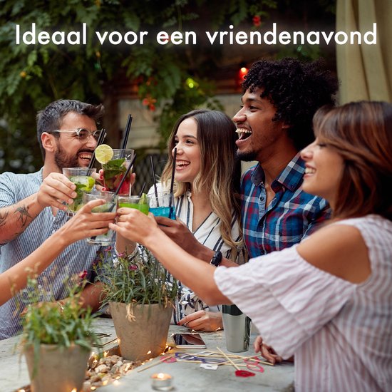 KitchenBrothers Cocktail Set - 25 delig - Inclusief Cocktail Shaker (750ml) - Compleet voor Cocktailbar - Donkerbruin/Bamboe - Cocktailset - BPA-Vrij - Met Receptenboekje - Cadeauverpakking