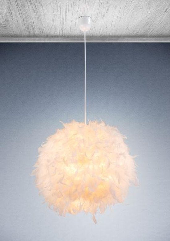 Globo - hanglamp - Katunga - wit - kunststof - Ø 45cm - E27 - 15057