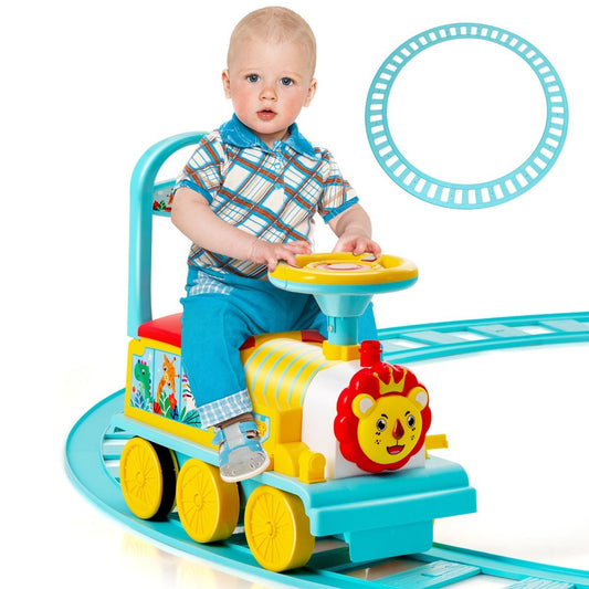 Coast 6V Electric Children's Train om op te staan ??met 16 stukjes rails voor kinderen vanaf 3 jaar