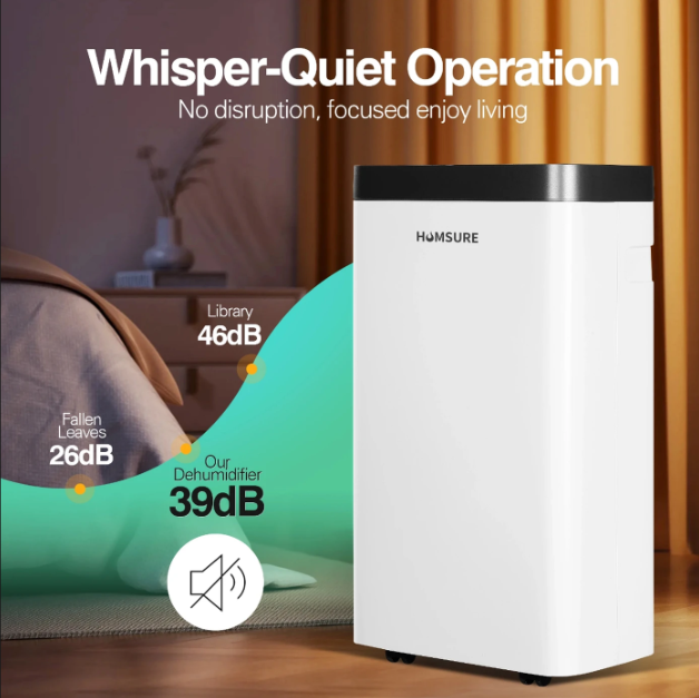 Humsure Luchtontvochtiger 16L/dag - 25m² - Timer - Wielen - Wit