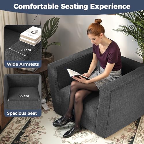 Coast Opblaasbare Fauteuil - Afneembare Hoes - Grijs - 81x104x67 cm