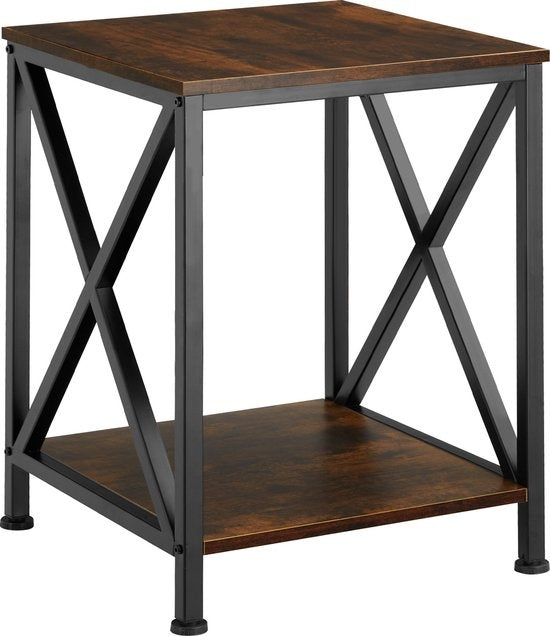 tectake® - Bijzettafel Carlton industrial dark - 404358
