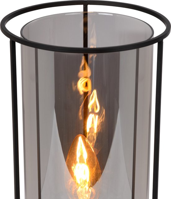Lucide DOUNIA Tafellamp - Ø 15 cm - E27 - Zwart