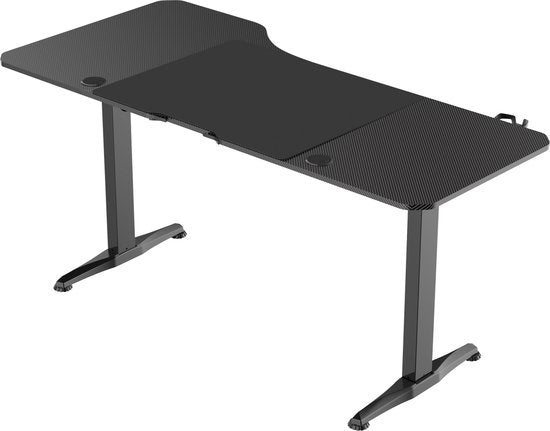VDD Gaming - Bureau - Game Desk - Zit Sta Bureau - Elektrisch in Hoogte Verstelbaar - Zit-sta Bureau - Game Bureau - Gaming Desk - Computer Tafel - 160 x 75 cm - Zwarte - Maximale hoogte 117 cm