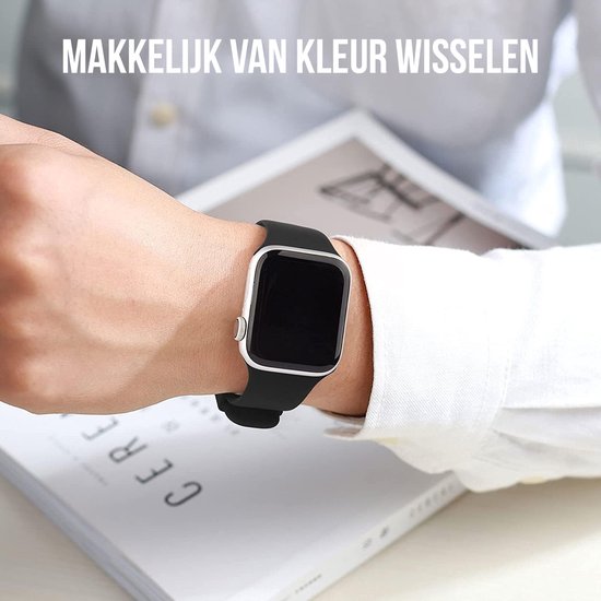 Podec Smartwatch - Siliconen Strap Multicolor Set van 6 - Geschikt voor Apple Watch - Bandje Geschikt voor iWatch 38 / 40/ 41 mm - Geschikt voor Series 1/2/3/4/5/6/7/SE