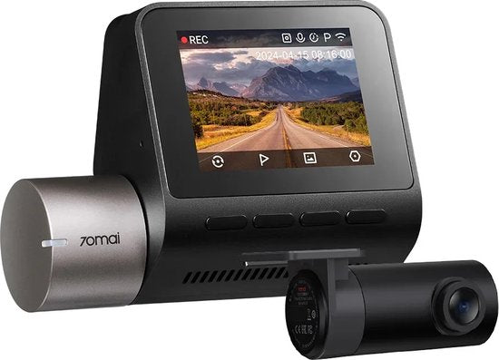 70mai Dash Cam A510 Set - Dashcam voor en achter - 3K HDR opname met Sony STARVIS 2 sensor - GPS en ADAS rijassistentie - Parkeerstand beveiliging - WiFi app bediening - G-sensor en nachtzicht voor maximale veiligheid