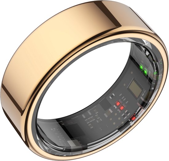 Focus® S1 Slimme Ring – Goud Maat 10 – Hartslag & Slaap Monitor – IP68 Waterdicht – Wearable