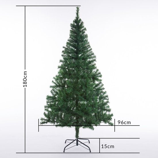 Casaria Kerstboom 180 cm – Incl. LED Kerstverlichting PE Groen