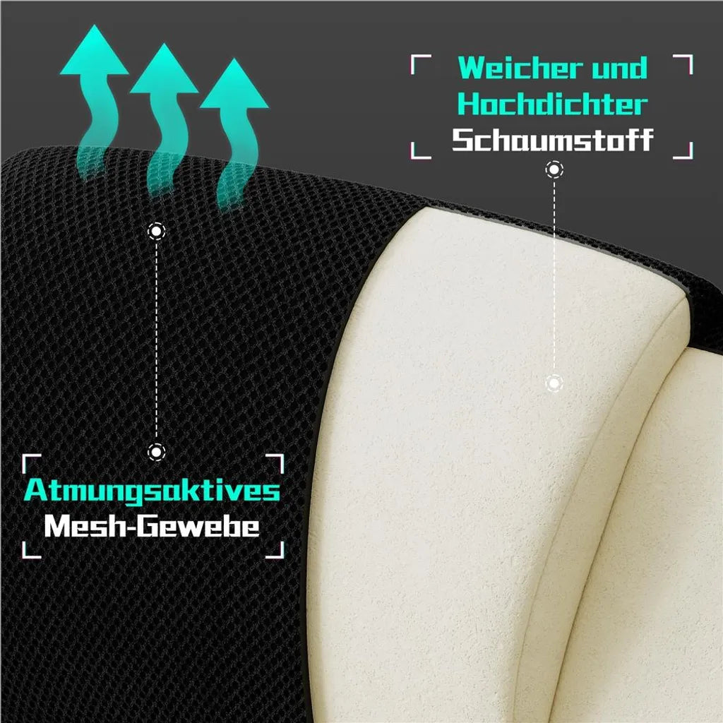 Yaheetech Vloerstoel Draaibaar - Zwart - Opvouwbare Gamingstoel met Verstelbare Rugleuning