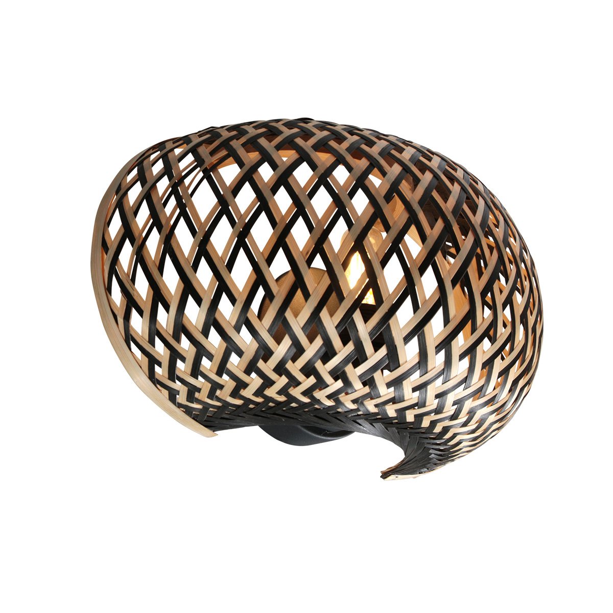 Anne Lighting - wandlamp - MAZE - naturel - bamboe - bedlampje - E27 - 4400BE