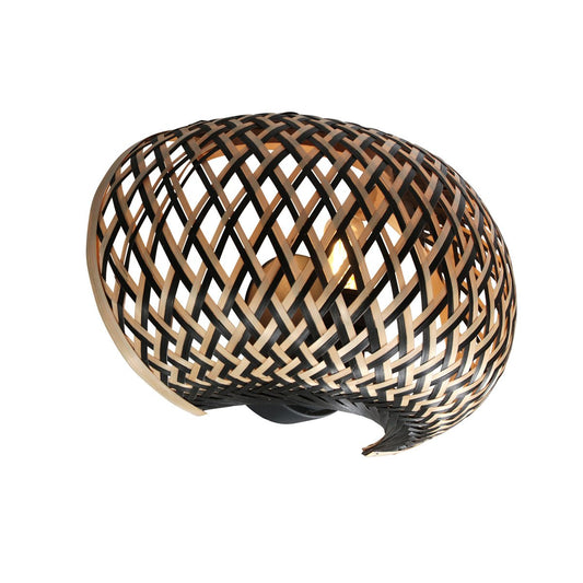 Anne Lighting - wandlamp - MAZE - naturel - bamboe - bedlampje - E27 - 4400BE