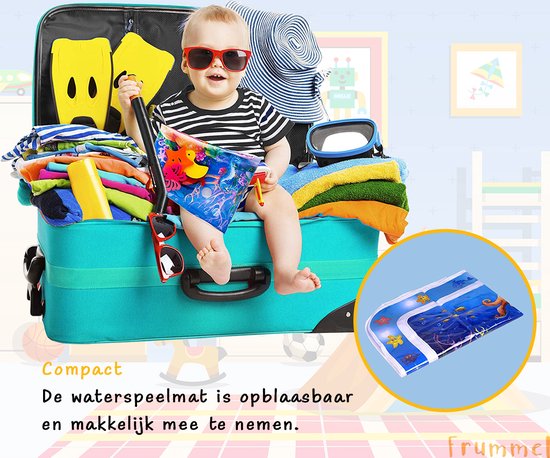 Frummel Waterspeelmat Baby – Watermat – Speelkleed – Opblaasbaar – Waterspeelgoed Baby - Kraamcadeau - Octopus
